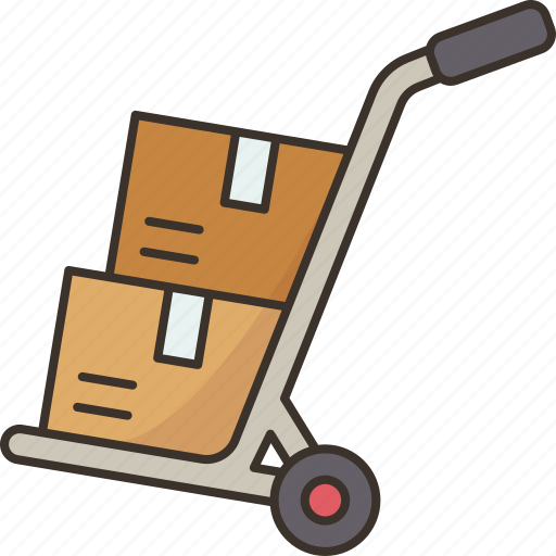 Cart, parcel, package, warehouse, distribution icon - Download on Iconfinder