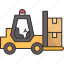 forklift, vehicle, stock, deliver, warehouse 