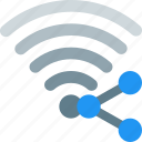 wireless, shared, connection