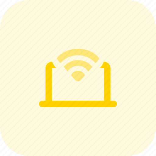 Laptop, wireless, signal icon - Download on Iconfinder