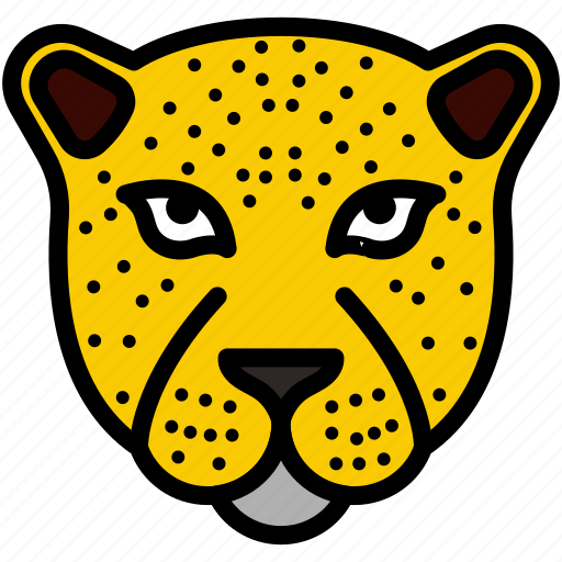 Cheetah, face, animal, zoo, wild icon - Download on Iconfinder