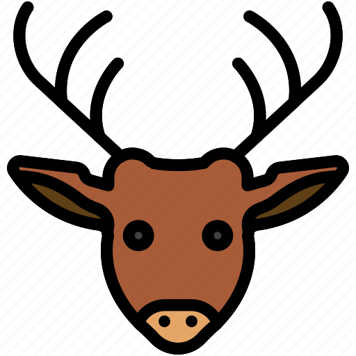Buck, wild, face, animal, reindeer icon - Download on Iconfinder
