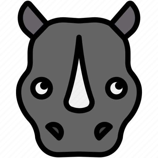 Rhino, wild, face, animal, rhinoceros icon - Download on Iconfinder
