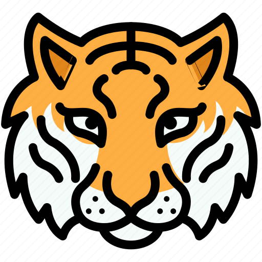 Tiger, face, animal, zoo, wild icon - Download on Iconfinder