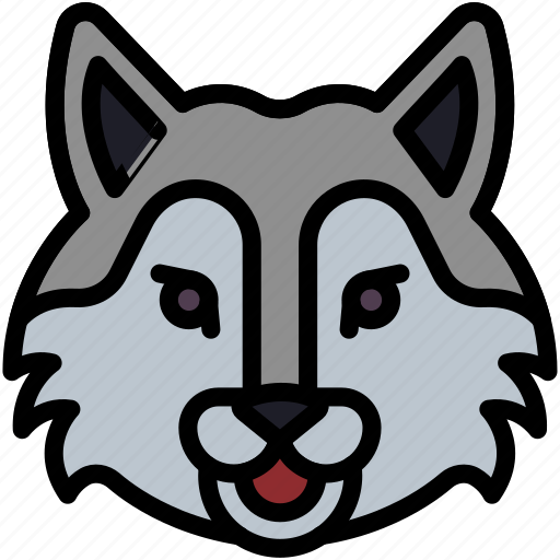 Howling, wolf, face, animal, wild icon - Download on Iconfinder
