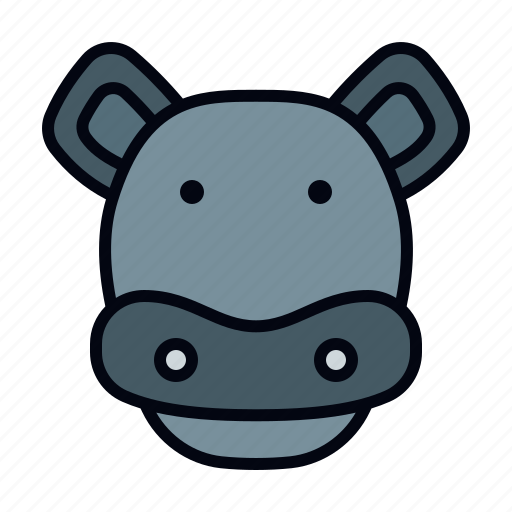 Hippopotamus, hippo, wildlife, mammals, animals, zoology, fauna icon - Download on Iconfinder