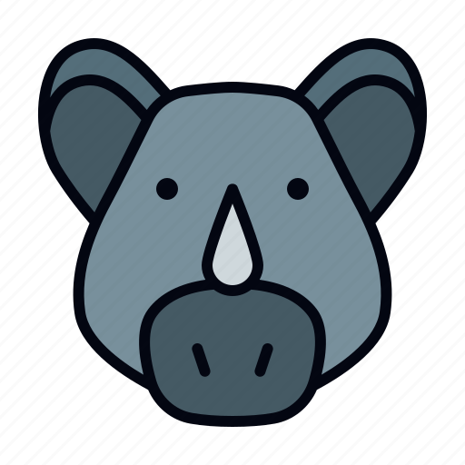 Rhino, zoology, fauna, mammal, animals, head, animal icon - Download on Iconfinder