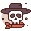 skelet, cowboy, western