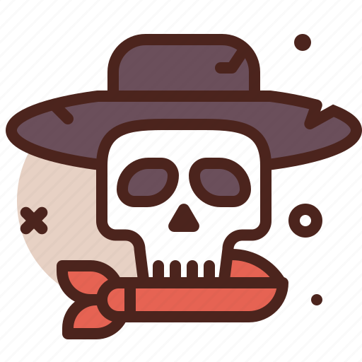 Skelet, cowboy, western icon - Download on Iconfinder