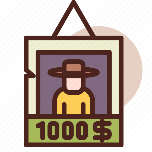 Wanted, western, cowboy icon - Download on Iconfinder