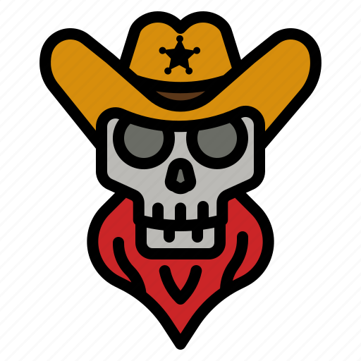 Skeleton, corpse, skull, cowboy, killer icon - Download on Iconfinder