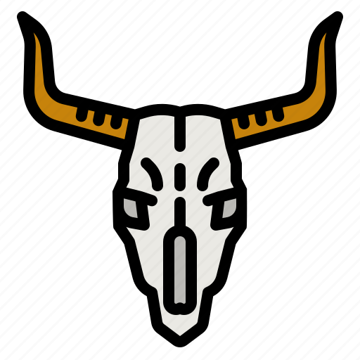 Skull, livestock, western, death, head icon - Download on Iconfinder