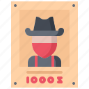 cowboy, leaflet, search, wanted, west, wild 