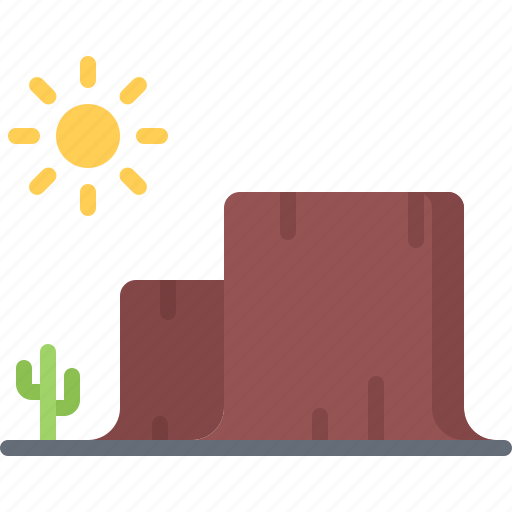 Cactus, cowboy, desert, mountain, sun, west, wild icon - Download on Iconfinder