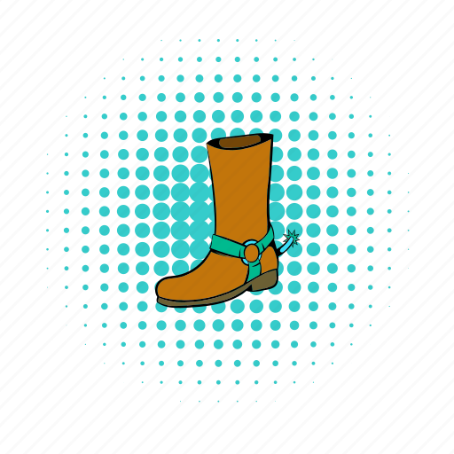 Boot, brown, comics, cowboy, footwear, leather, shoe icon - Download on Iconfinder