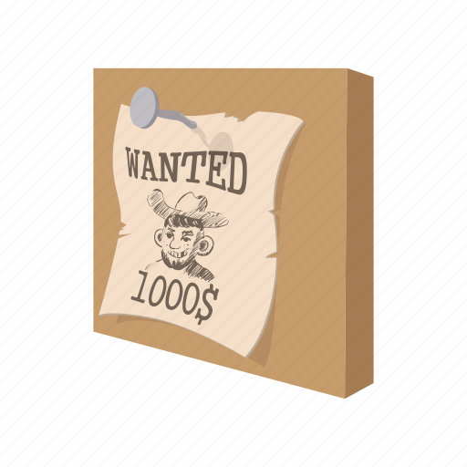 Cartoon, old, poster, reward, wanted, west, western icon - Download on Iconfinder