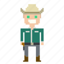 avatar, cowboy, male, man, pixels, wild west, wildwest 