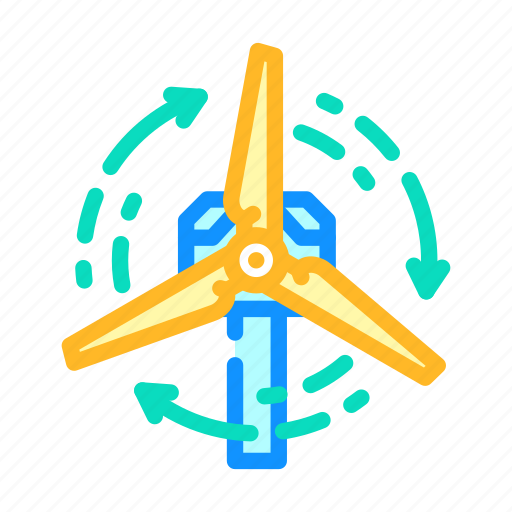 Blades, rotation, wind, turbine, energy, power icon - Download on Iconfinder