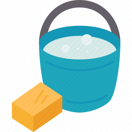Bucket, soap, sud, water, cleaning icon - Download on Iconfinder