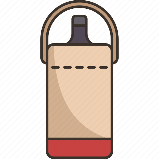 Bag, wine, bottle, package, gift icon - Download on Iconfinder