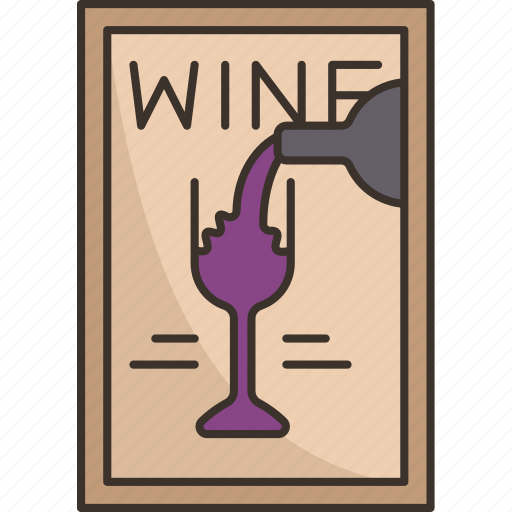 Poster, wine, advertising, product, quality icon - Download on Iconfinder