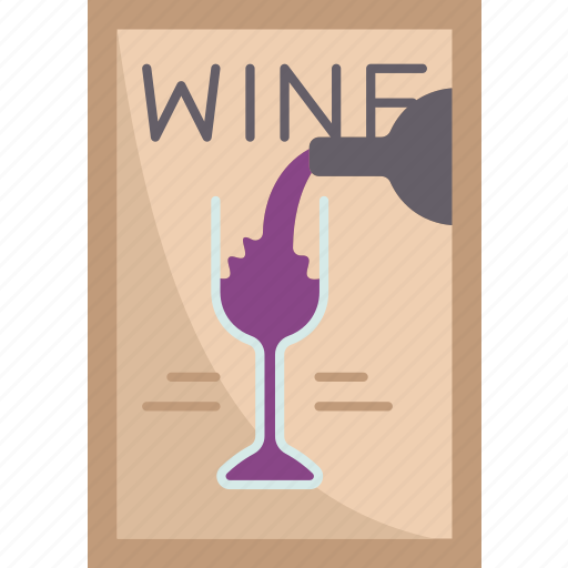 Poster, wine, advertising, product, quality icon - Download on Iconfinder