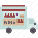 truck, wine, vendor, mobile, store