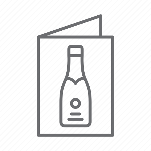 Menu, bar, wine, alcohol, bottle, drink, beverage icon - Download on Iconfinder