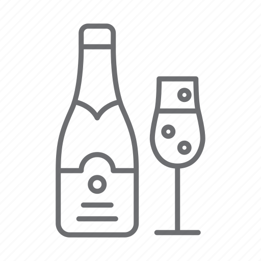 Wine, alcohol, glass, beverage, champagne, bottle icon - Download on Iconfinder