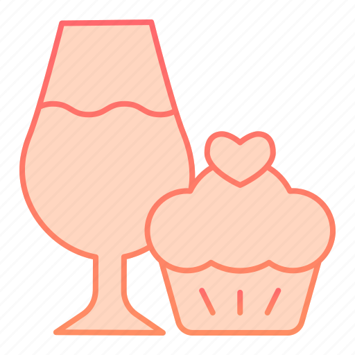 Alcohol, glass, cupcake, drink, pastry, celebration, party icon - Download on Iconfinder