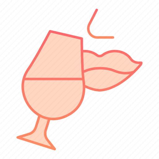Alcohol, glass, girl, drink, restaurant, celebration, lips icon - Download on Iconfinder