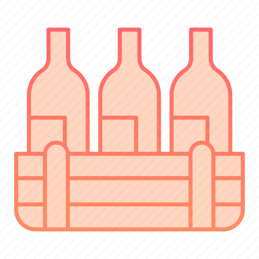 Alcohol, glass, wood, bottle, drink, box, wooden icon - Download on Iconfinder