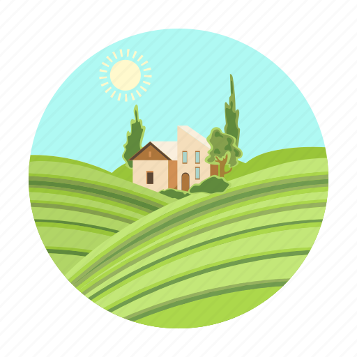 Green, landscape, nature, photo, picture, valley, vineyard icon - Download on Iconfinder