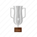cup, second, silver, star, trophie, win, winner