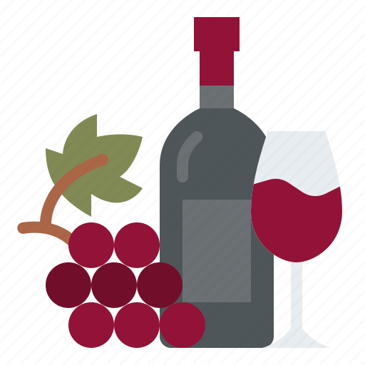 Bottle, glass, grape, winery icon - Download on Iconfinder