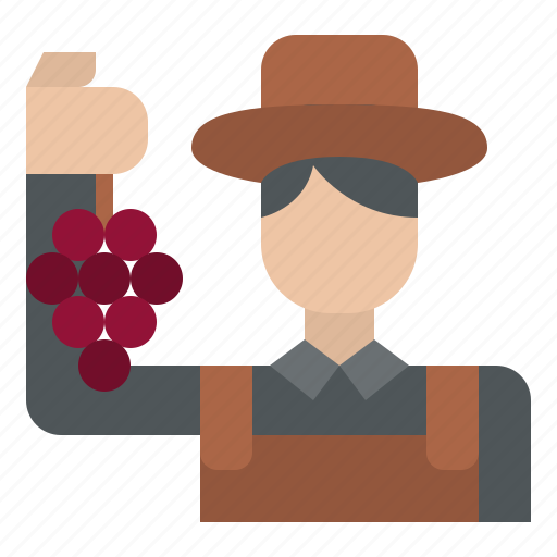Farmer, hold, grape, winery icon - Download on Iconfinder