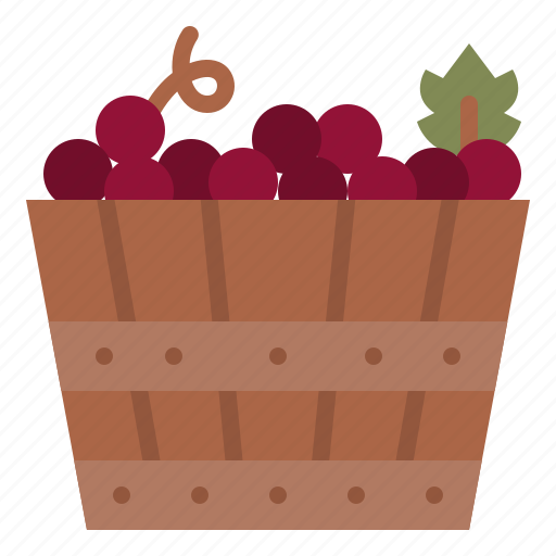 Grape, bucket, harvest, winery icon - Download on Iconfinder