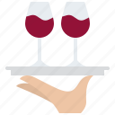 serving, wine, hand, drinks