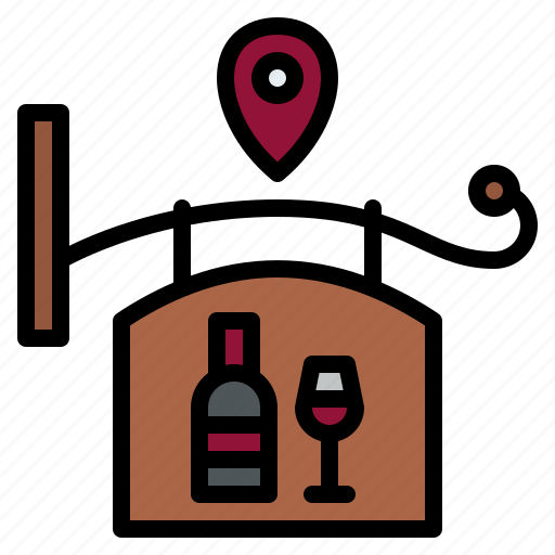 Bar, location, wine, winery icon - Download on Iconfinder