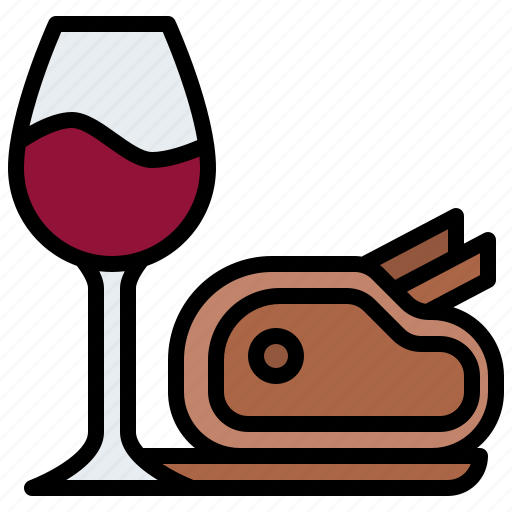 Wine, pairing, food, steak icon - Download on Iconfinder