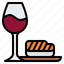 wine, pairing, food, sushi