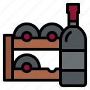 wine, rack, collection, storage, winewares