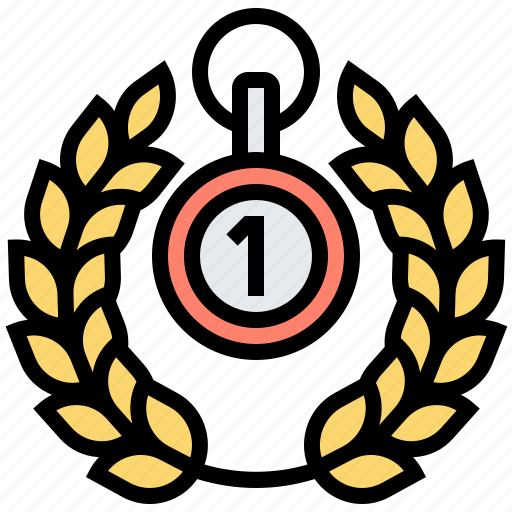 Award, first, medal, winner, wreath icon - Download on Iconfinder