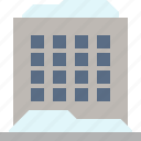 apartment, building, hotel, snowy