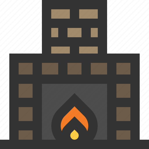 Building, fireplace, house, interior icon - Download on Iconfinder