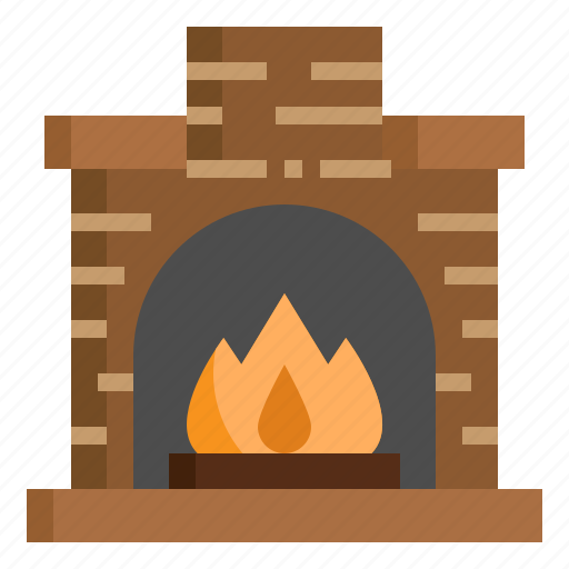 Chimney, fire, fireplace, place, room icon - Download on Iconfinder