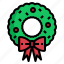 christmas, decoration, element, garland, wreath 