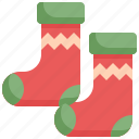 christmas, clothing, fashion, footwear, santa, socks, winter