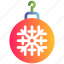ball, christmas, decoration, ornament, snow 