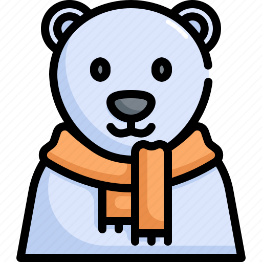 Zoo, winter, bear, snow, polar, animal icon - Download on Iconfinder